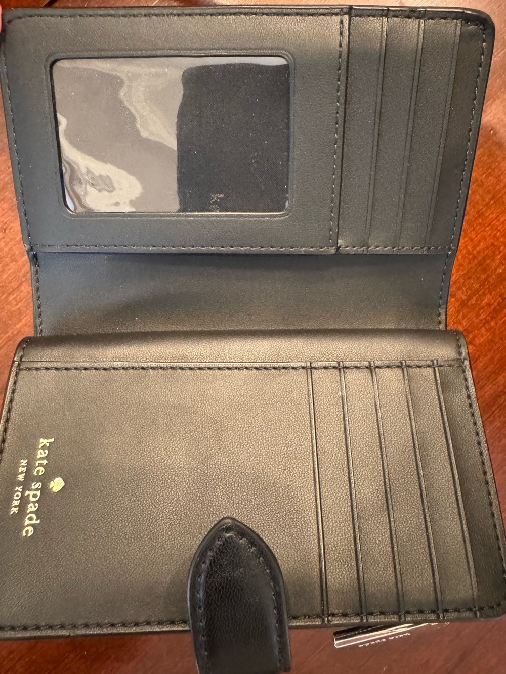 kate spade Black & Cream Heart-Club Pattern Wallet - Picture 8 of 8